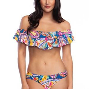 NWOT Trina Turk Moroccan Paisley bikini top